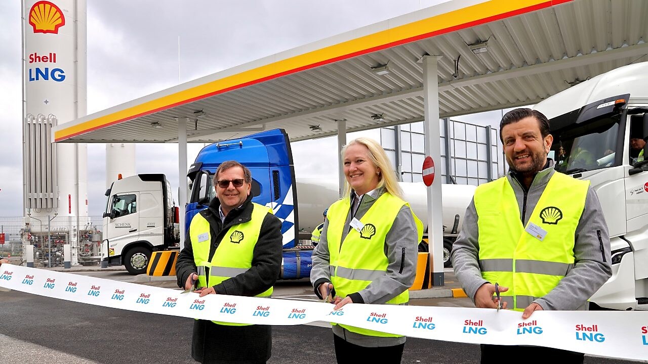 Eröffnung Shell LNG Tankstelle