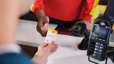 Bezahlvorgang mit der Shell Card