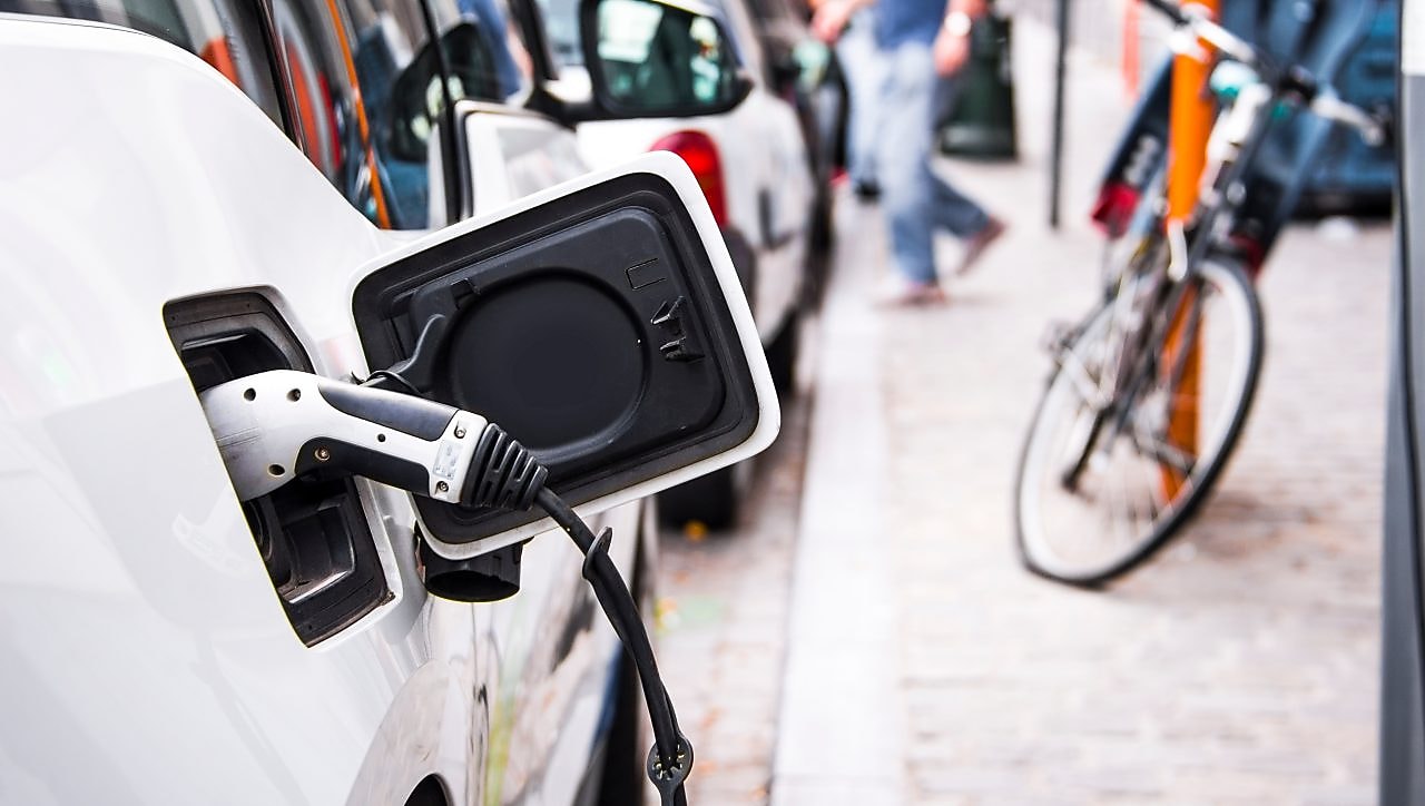 Ladestecker eines Elektroautos