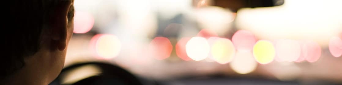 Driving in rush hour traffic