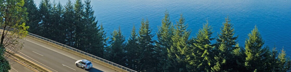 Car on bridge
