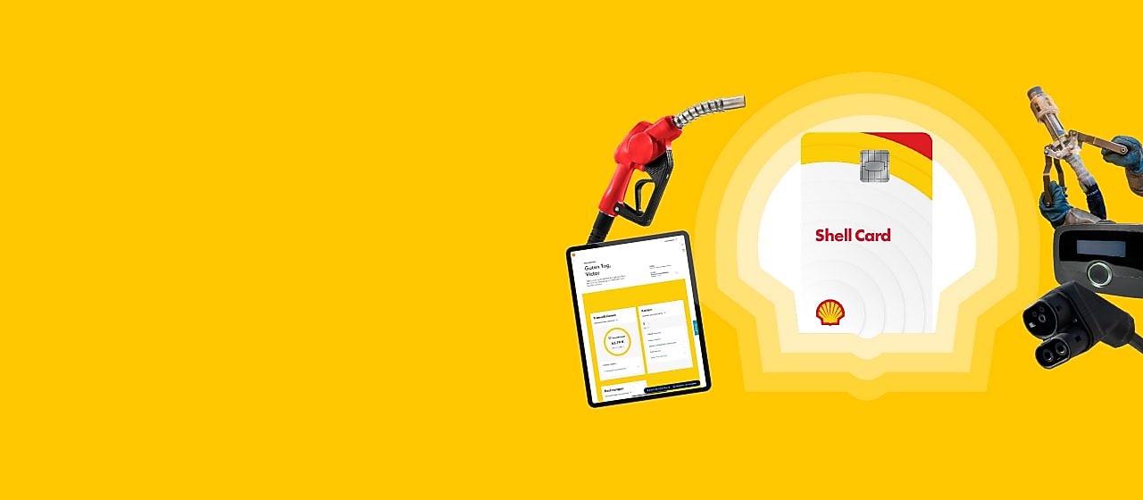 Die Shell Card in der Mitte von Kraftstoffen und Services