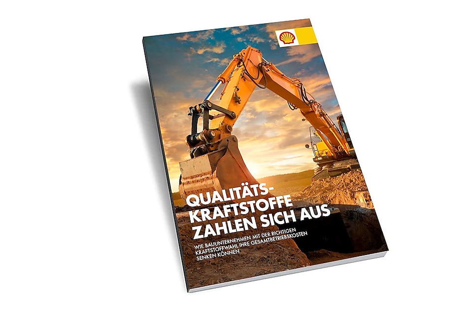 Das Cover des Bausektor-Reports „Qualitätskraftstoffe zahlen sich aus“. 
