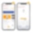 Es sind 2 Handys mit geöffneter Shell App zu sehen. Das 1. ist oben mit einer 1 in einem gelben Kreis gekennzeichnet. Es zeigt den Startscreen der Shell App. Eine Hand tippt auf den blauen Button „Shell SmartPay“. Das zweite Handy ist mit einer 2 in einem gelben Kreis gekennzeichnet. Auf dem 2. Handy Screen sieht man wie die Zapfsäule gewählt drei gewählt wird.