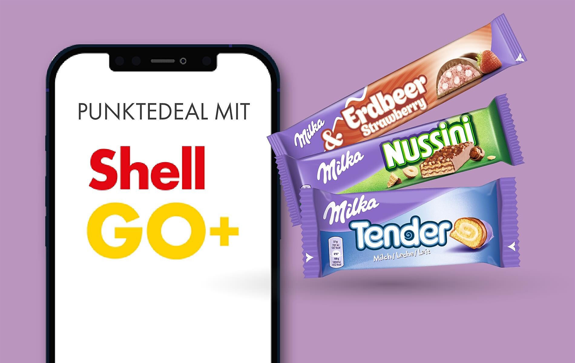 Shell Go+ Punktedeal: Milka Riegel um 80 Pkte