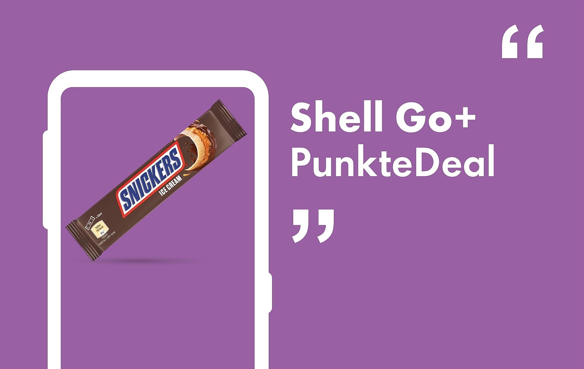 Shell Go+ Punktedeal: Snickers Ice um 200 Pkt.